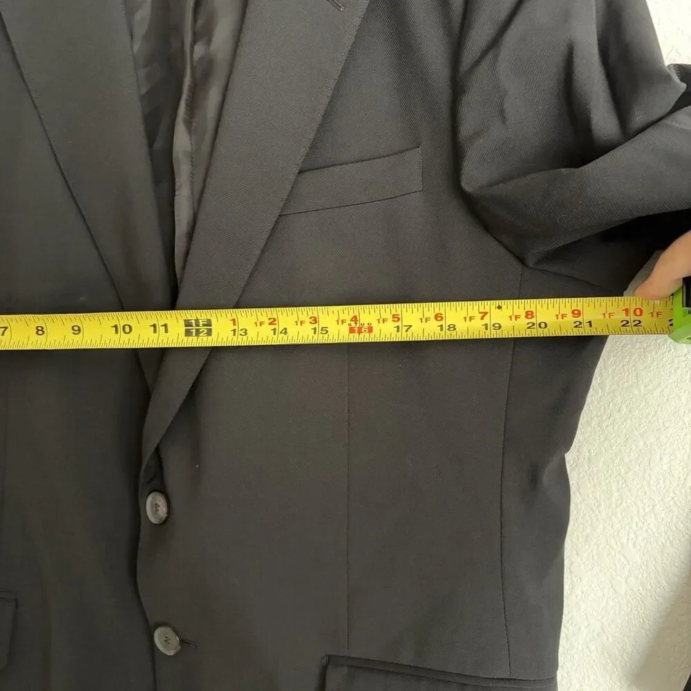 Gucci Uniform Mens Black Suit Jacket Size 52 (42R US)